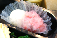 白玉だんごの桜餡和え